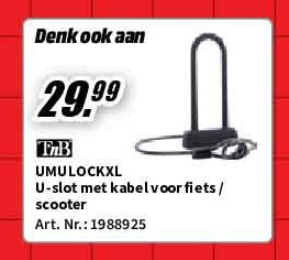 UMULOCKXL U-slot met kabelvoor fiets