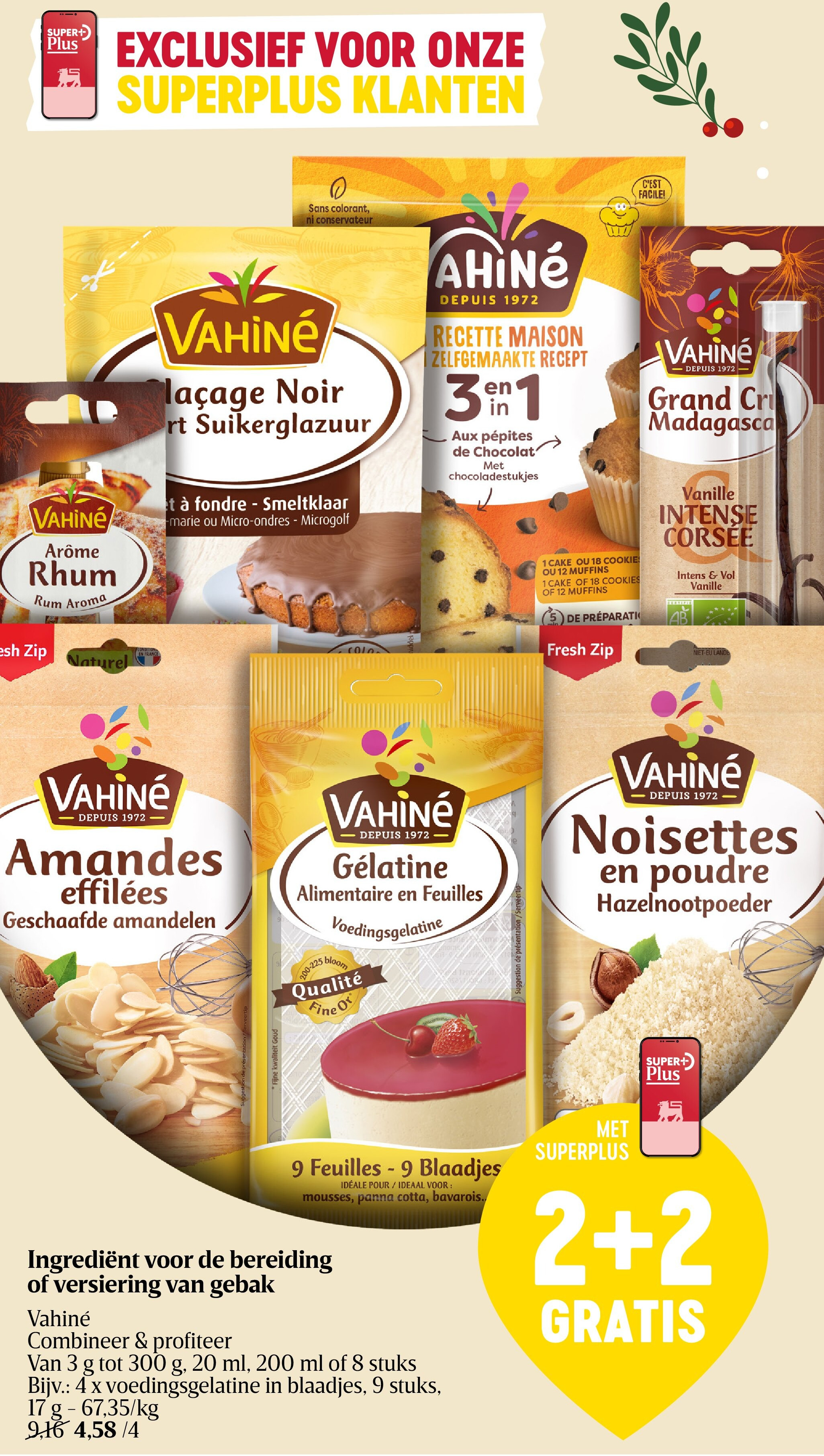 Ingrediënt voor de bereiding of versiering van gebak