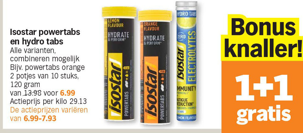 Isostar powertabs en hydro tabs