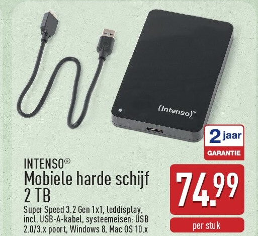 Mobiele harde schijf 2TB