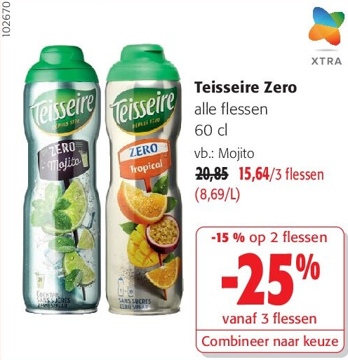Teisseire Zero alle flessen 60 c
