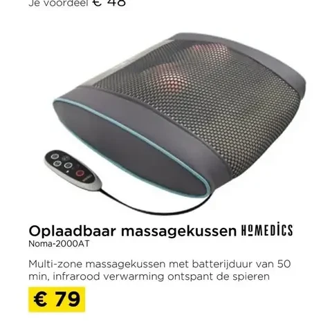 Oplaadbaar massagekussen H°MEDICS