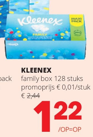 KLEENEX family box 128 stuks