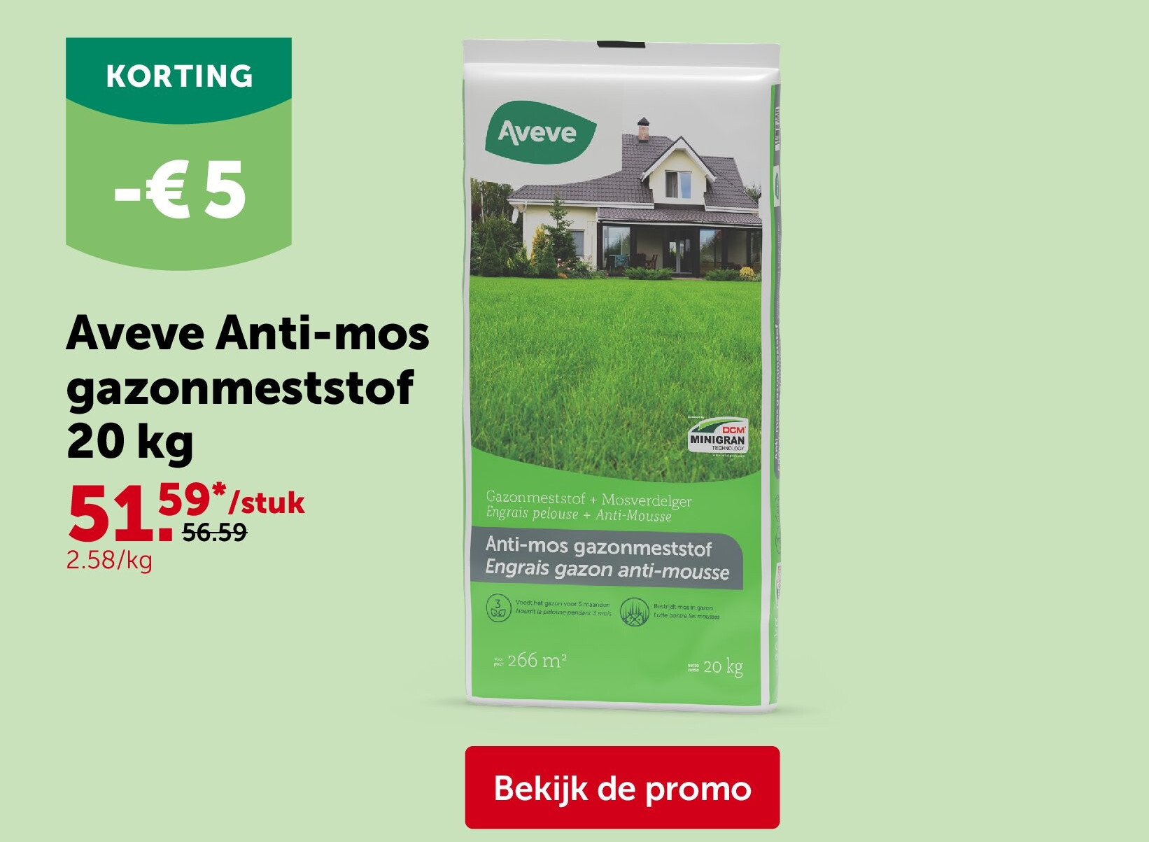 Aveve Anti-mos gazonmeststof 20 kg