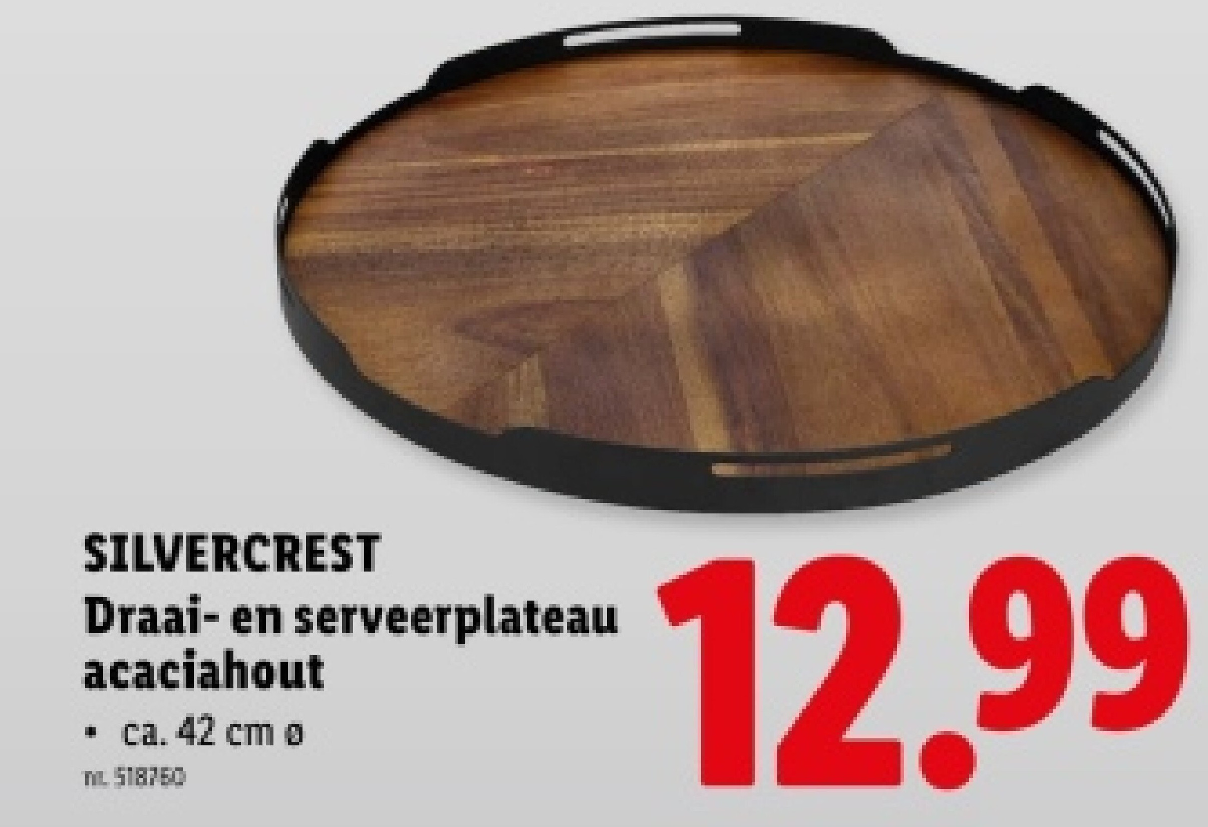 Draai- en serveerplateau acaciahout