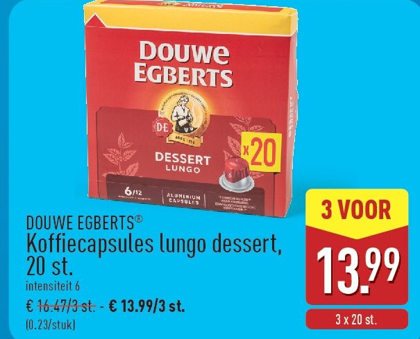 Koffiecapsules lungo dessert, 20st.