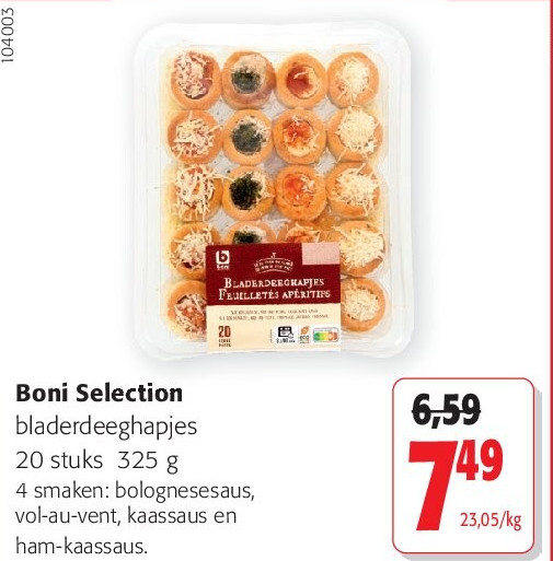 Boni Selection bladerdeeghapjes 20 stuks 325 g