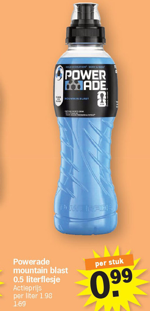Powerade mountain blast 0.5 literflesje