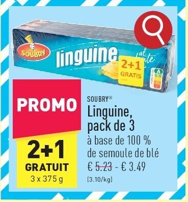 Linguine, pack de 3