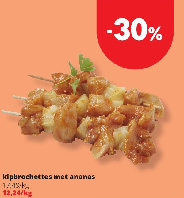 kipbrochettes met ananas