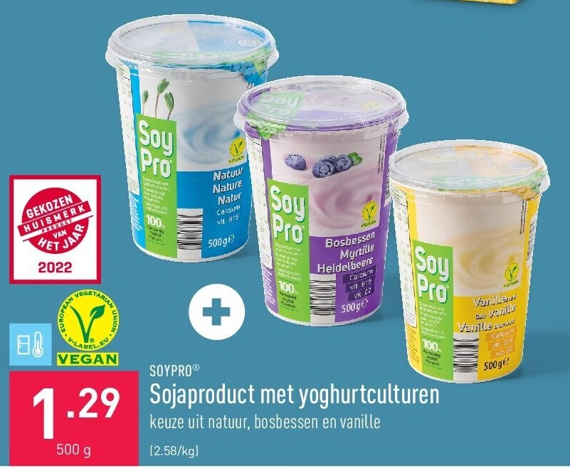 Sojaproduct met yoghurtculturen