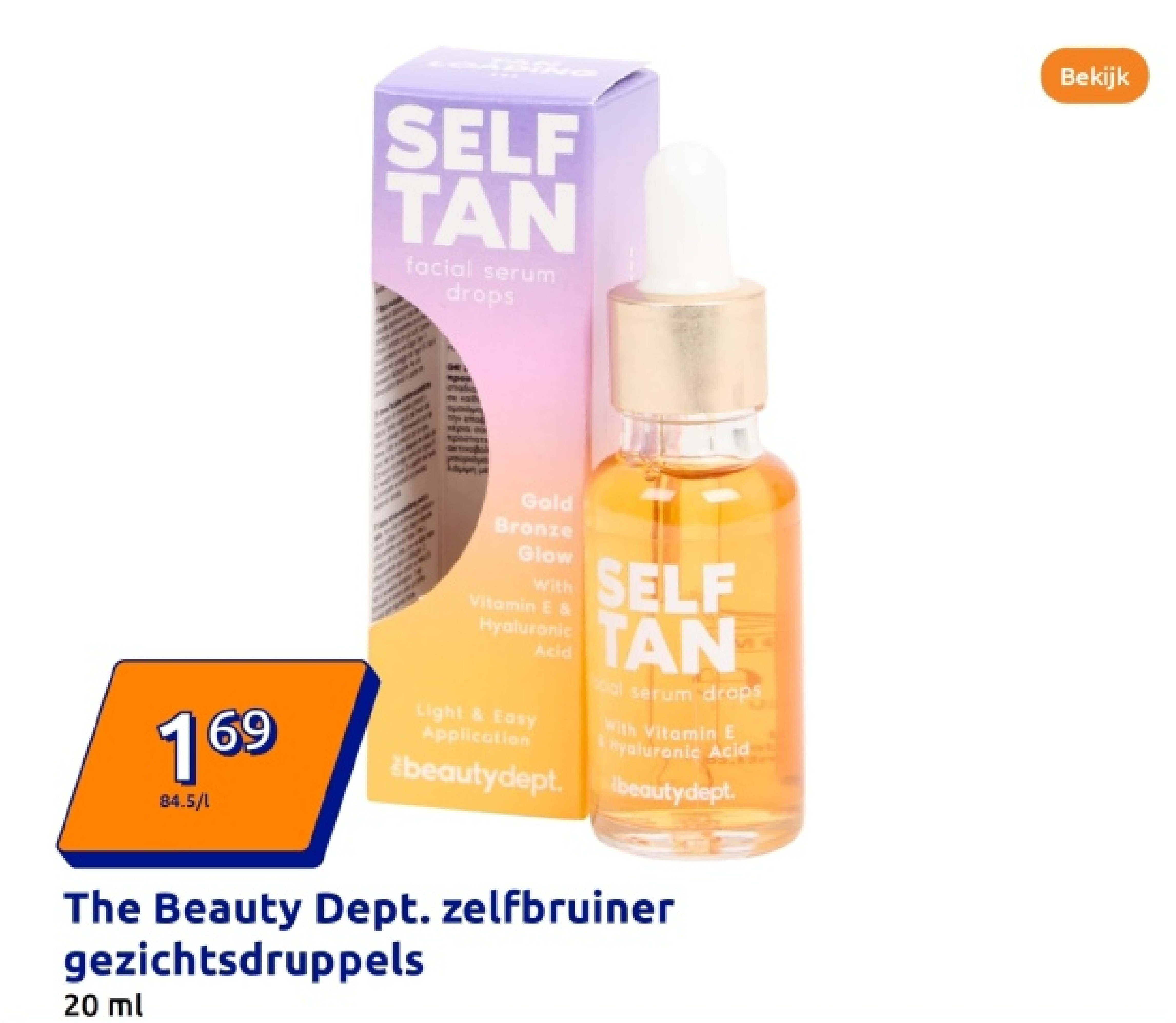 The Beauty Dept. zelfbruiner gezichtsdruppels