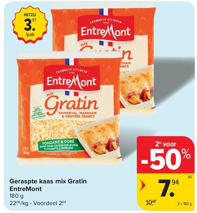 Geraspte kaas mix Gratin EntreMont
