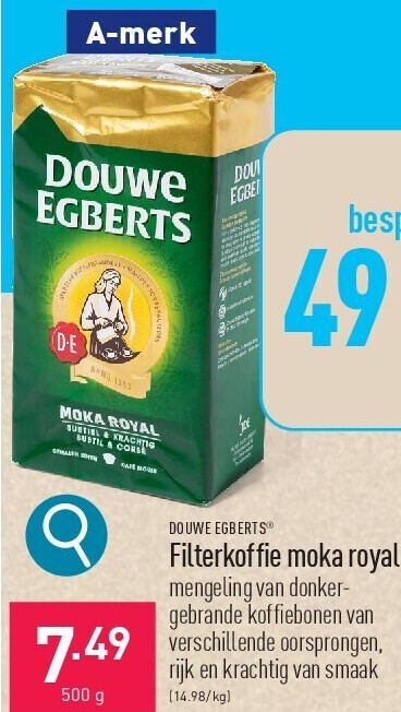 Filterkoffie moka royal