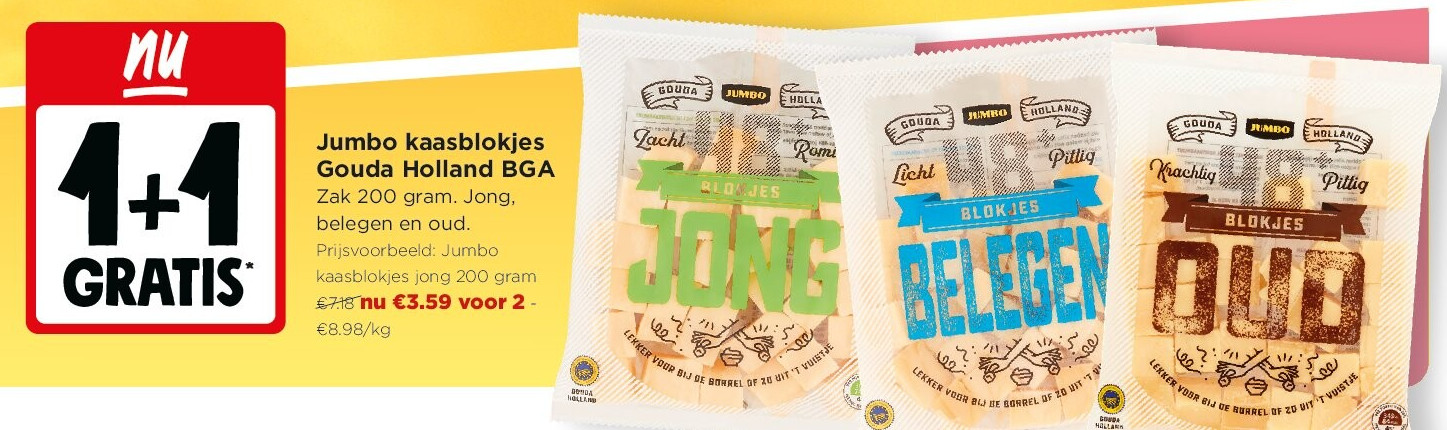 Jumbo kaasblokjes Gouda Holland BGA