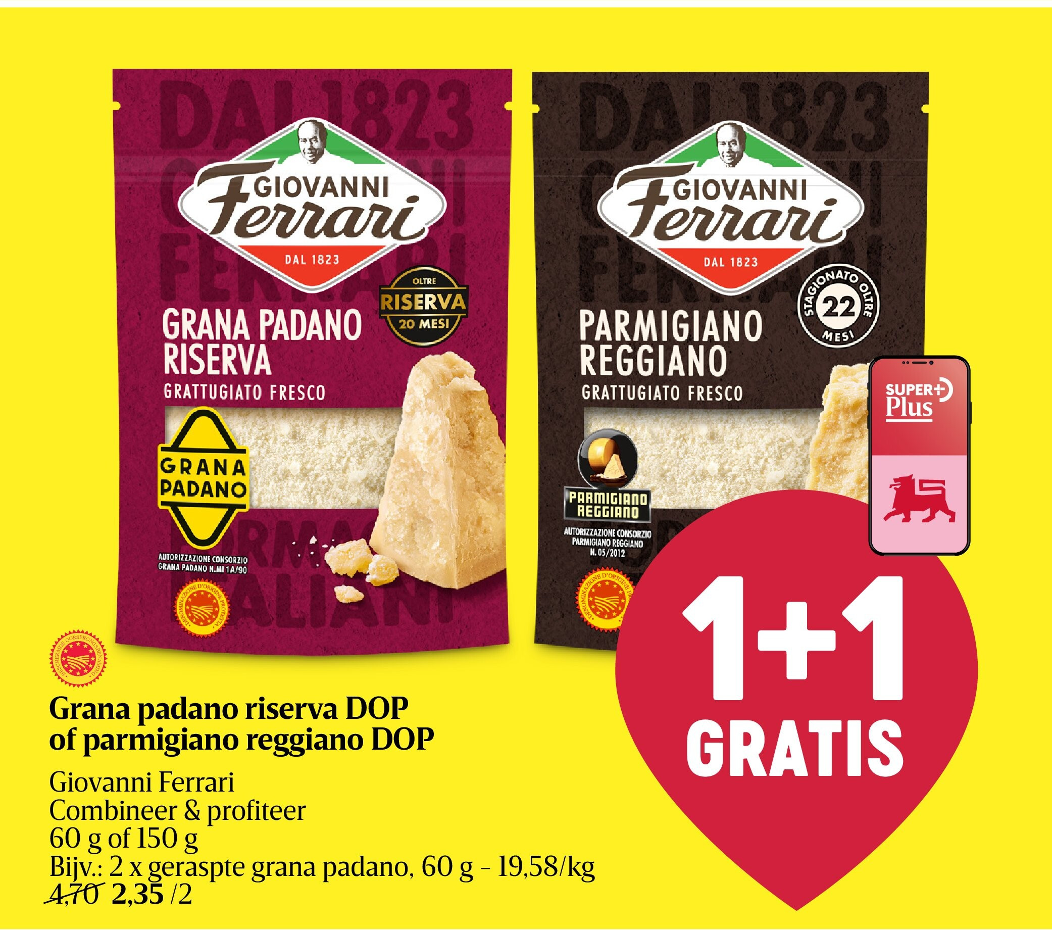 Grana padano riserva DOP of parmigiano reggiano DOP