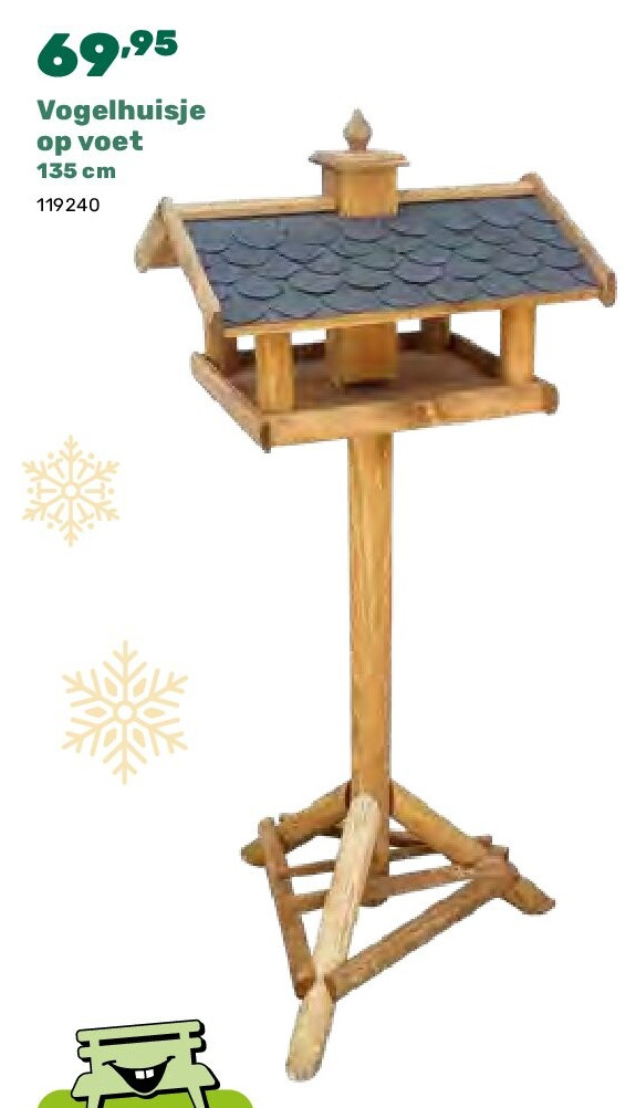 Vogelhuisje op voet 135 cm