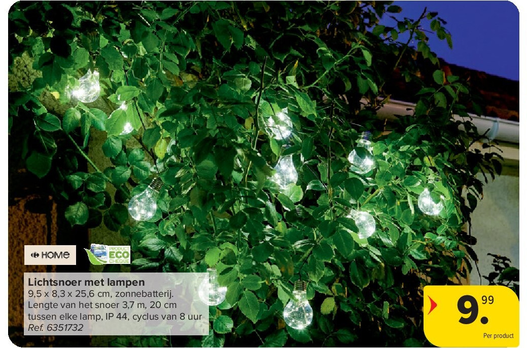 Lichtsnoer met lampen