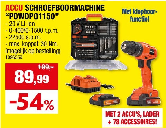ACCU SCHROEFBOORMACHINE “POWDPO1150”