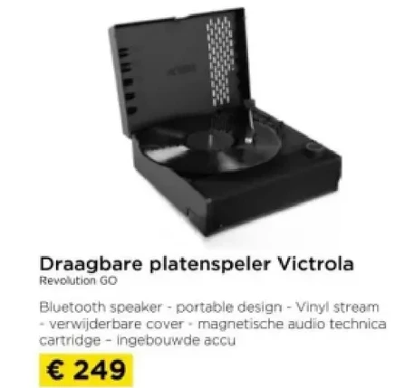 Draagbare platenspeler Victrola