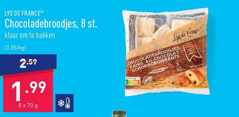 Chocoladebroodjes, 8 st.