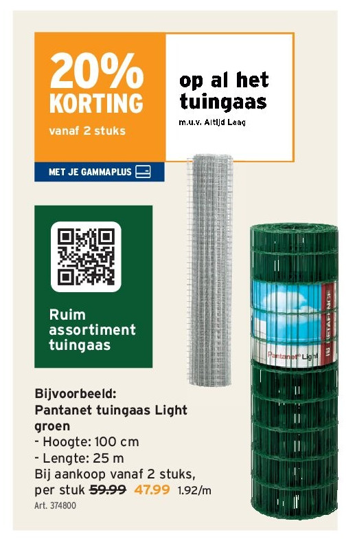 Pantanet tuingaas Light groen