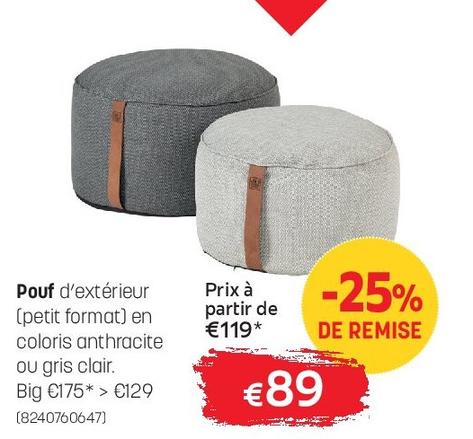 Pouf d’extérieur