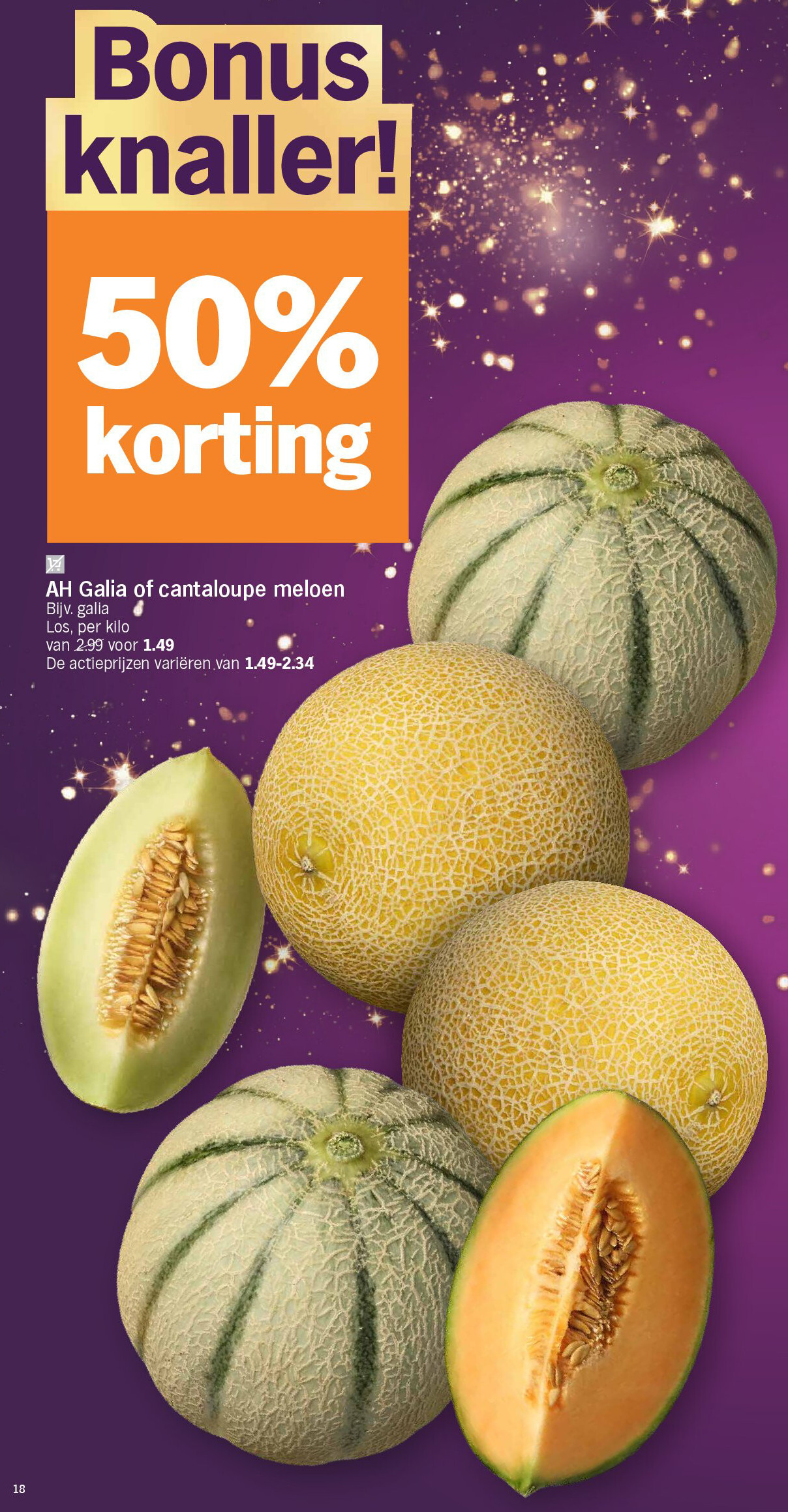 AH Galia of cantaloupe meloen