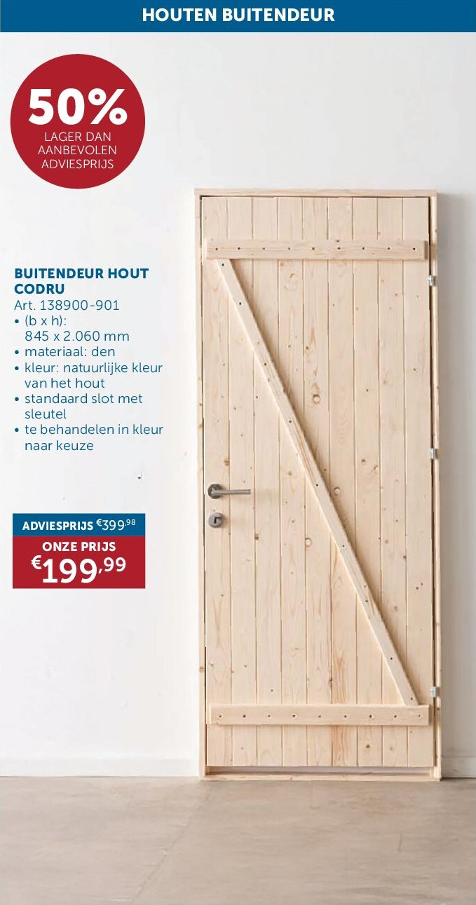 BUITENDEUR HOUT CODRU