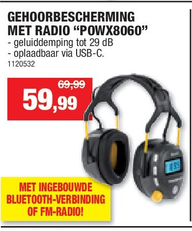 GEHOORBESCHERMING MET RADIO “POWX8060”