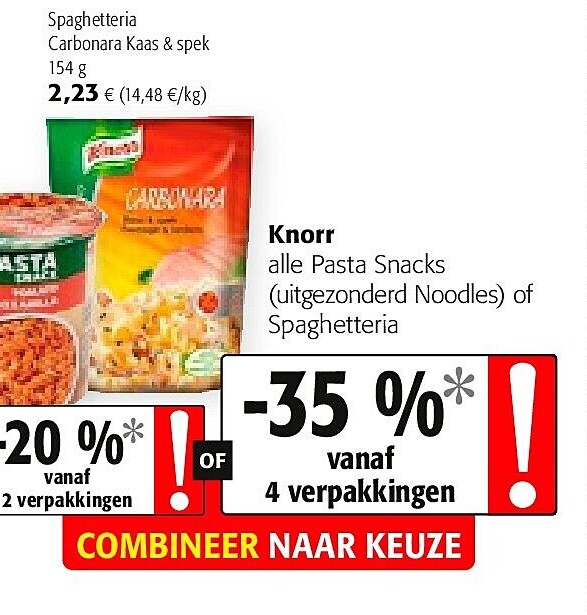 Knorr Spaghetteria Carbonara Kaas & spek 154 g