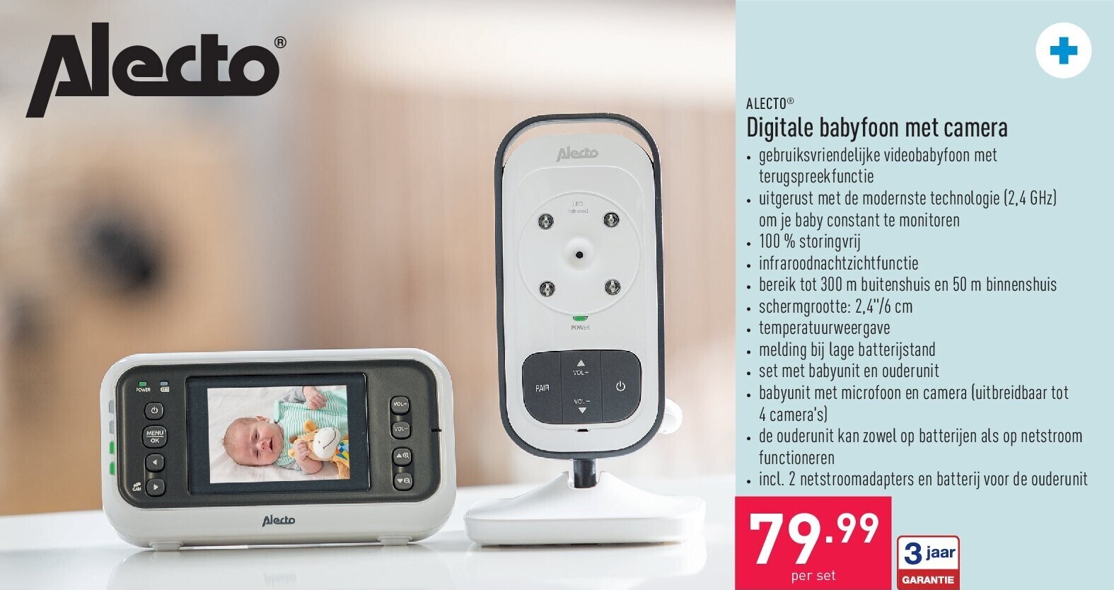 Digitale babyfoon met camera