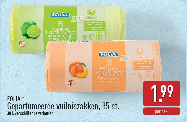 Geparfumeerde vuilniszakken, 35st.