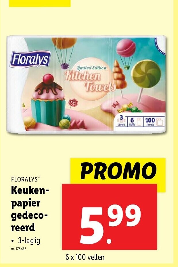 Keukenpapier gedecoreerd