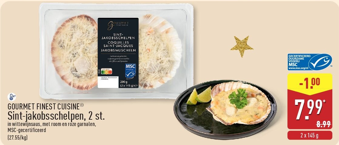 Sint-jakobsschelpen, 2st.