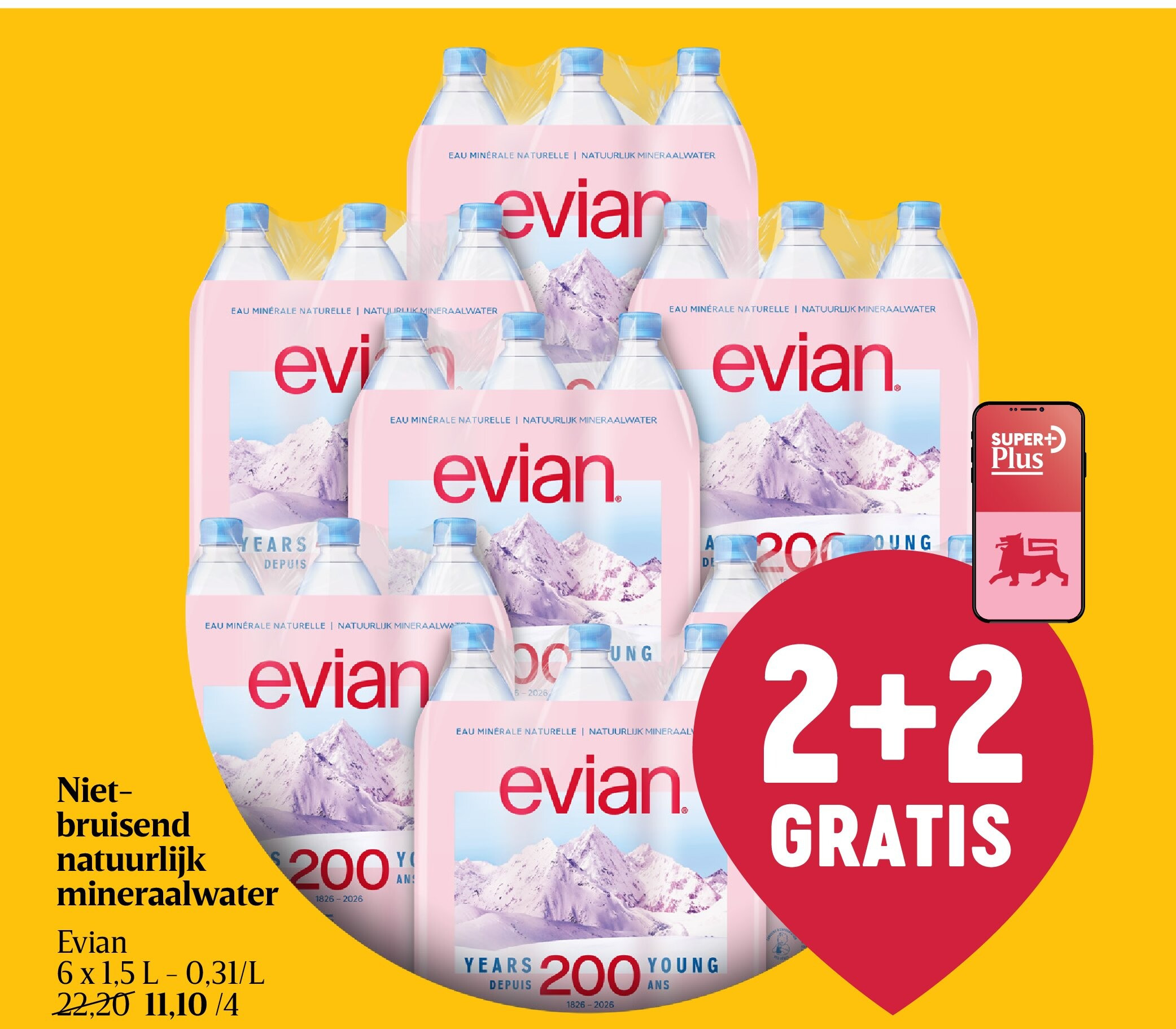 Nietbruisend natuurlijk mineraalwater