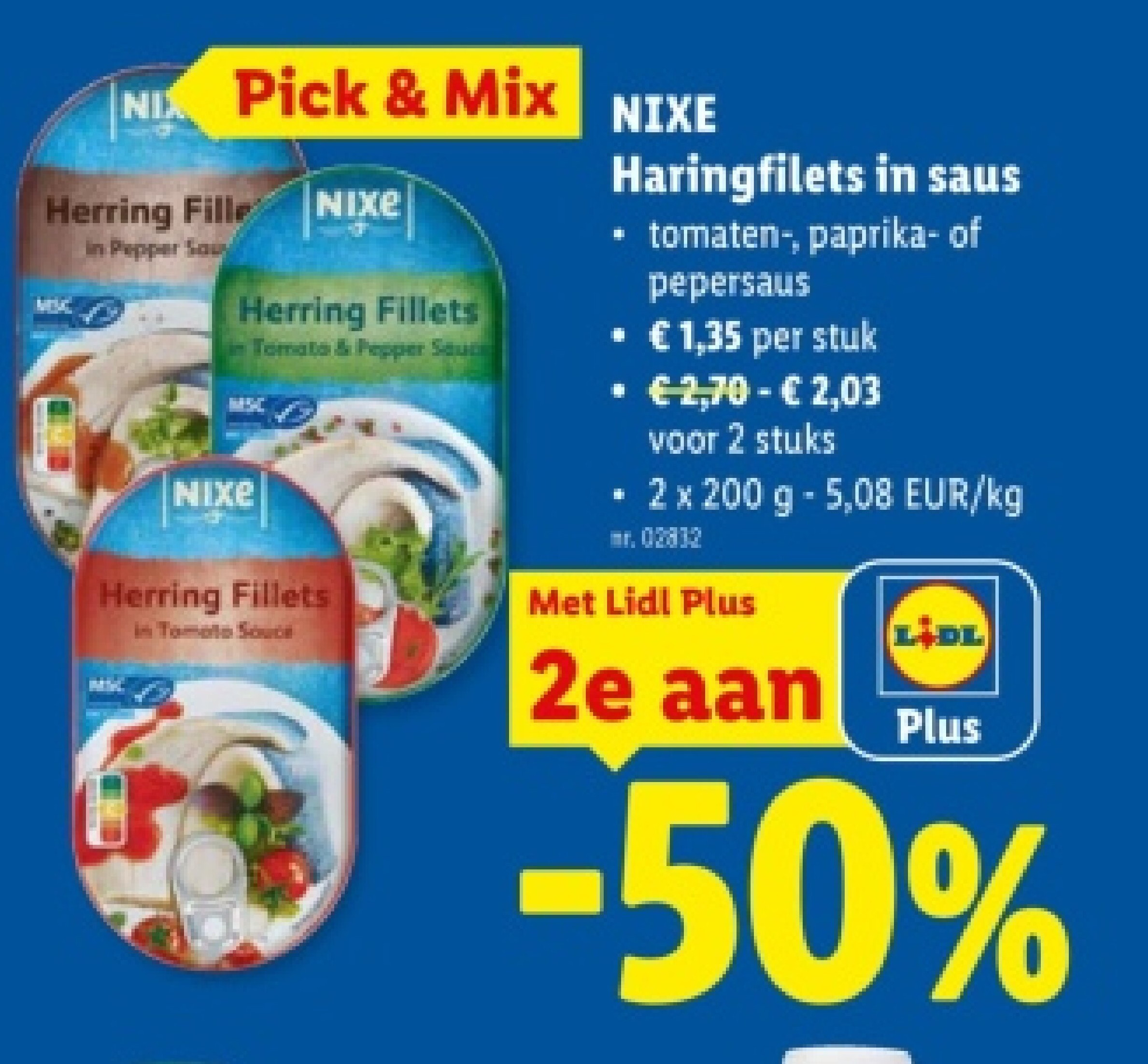 Haringfilets in saus