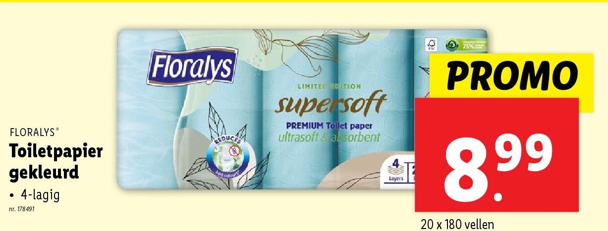 Toiletpapier gekleurd