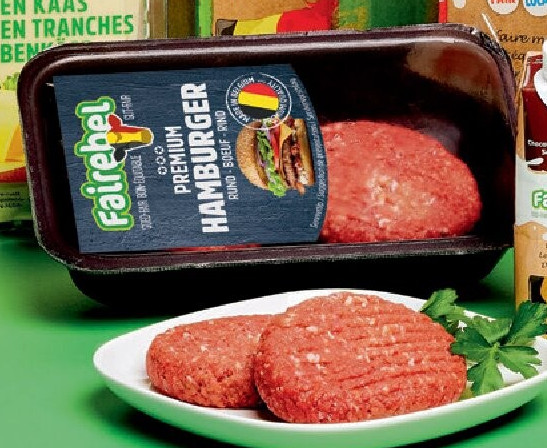 Ambachtelijke hamburger of rundssteak extra Fairebel