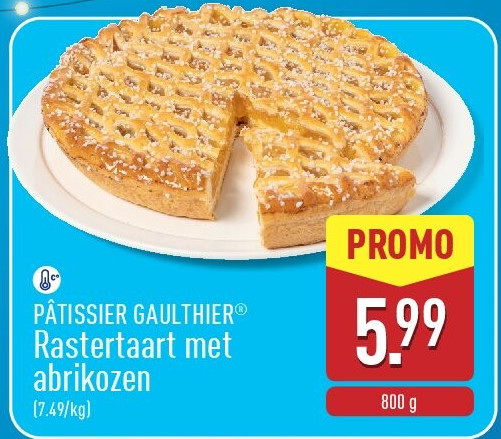 Rastertaart met abrikozen