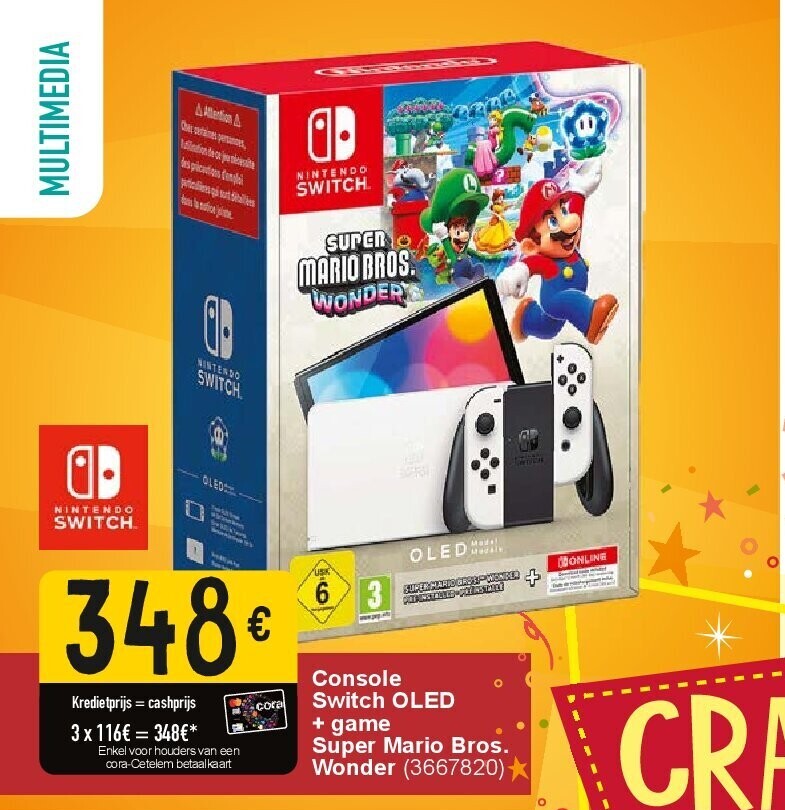 Console Switch OLED + game Super Mario Bros. Wonder