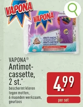 Antimotcassette, 2 st.