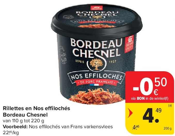 Rillettes en Nos effilochés Bordeau Chesnel