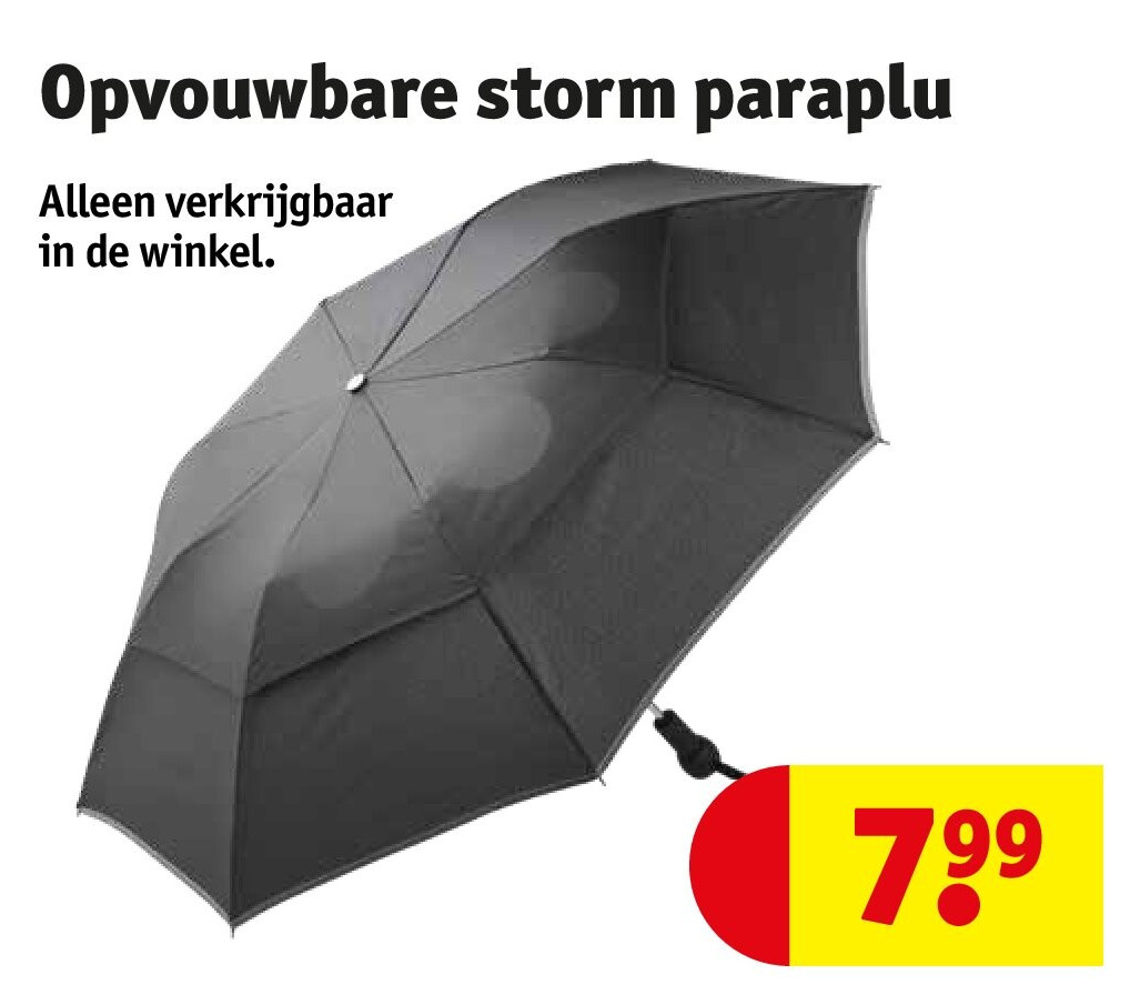 Opvouwbare storm paraplu