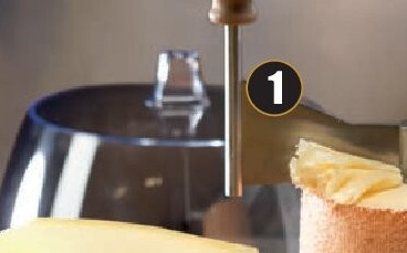 Kaaskruller voor Tête de Moine + doorzichtige stolp