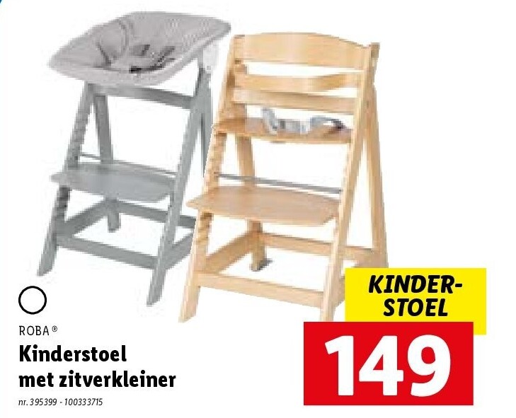 Kinderstoel met zitverkleiner
