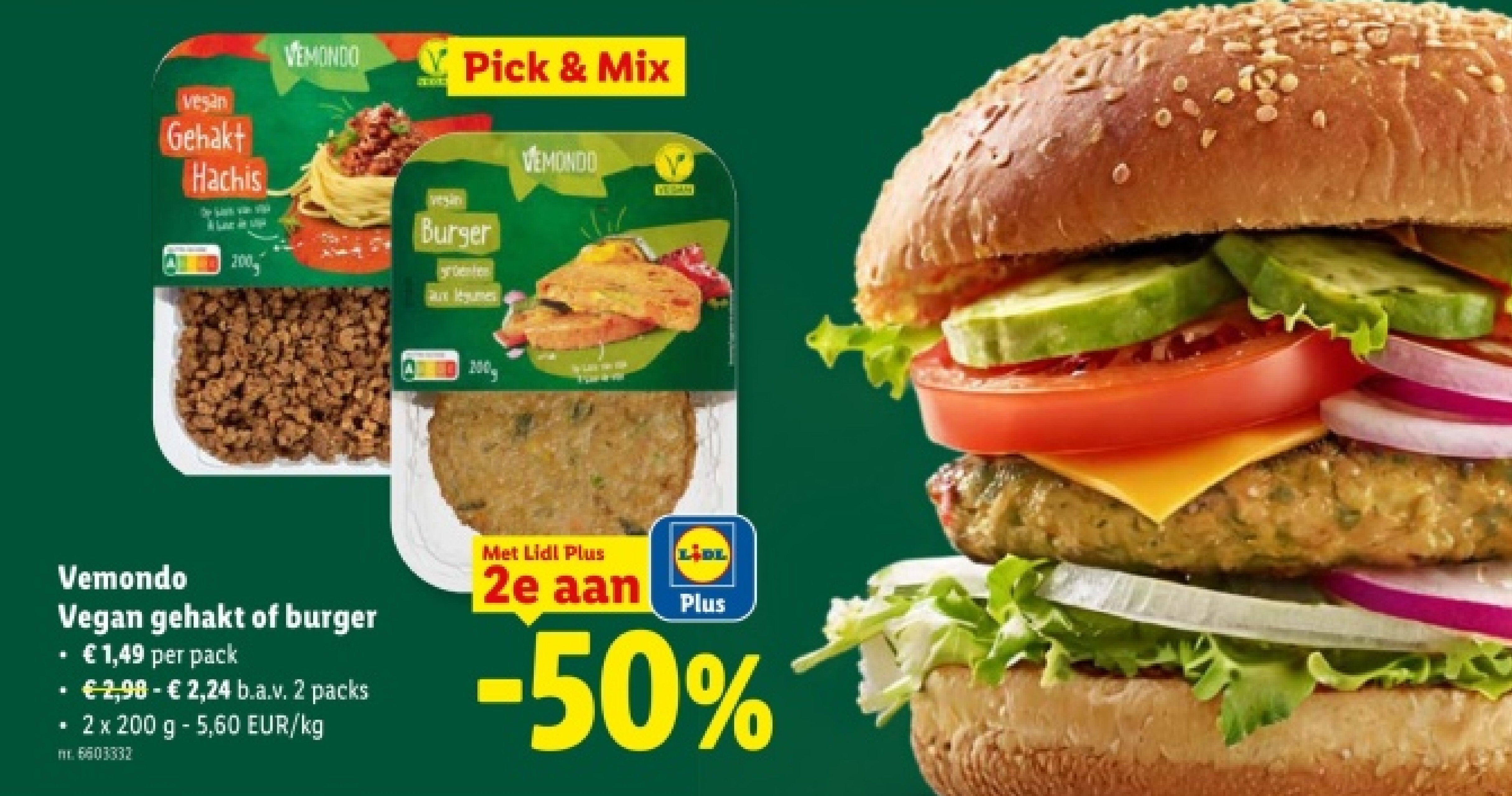 Vegan gehakt of burger