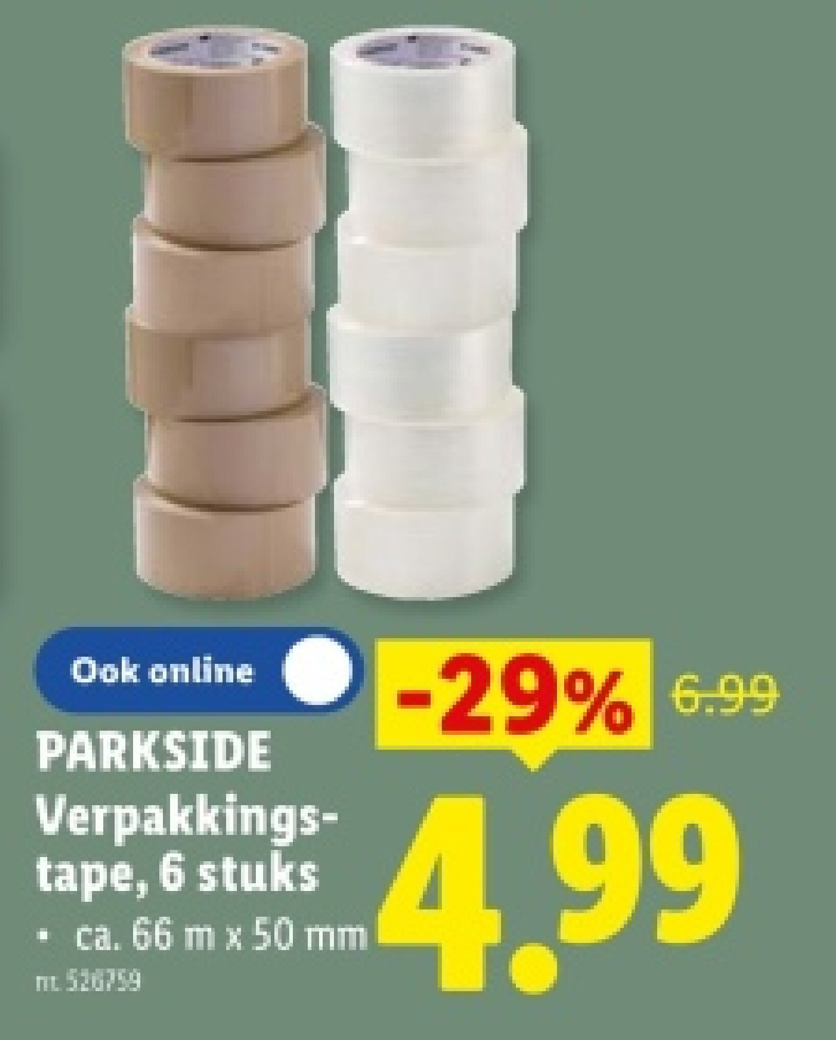 Verpakkingstape, 6 stuks