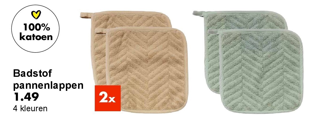 Badstof pannenlappen