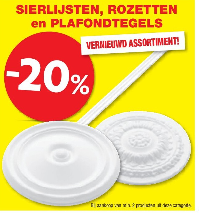 SIERLIJSTEN, ROZETTEN en PLAFONDTEGELS
